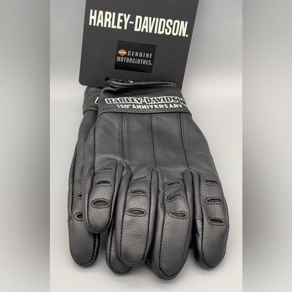 Harley Davidson 120TH Anniversary True North Leather Gloves SZ Medium 97203-23VM - Picture 2 of 10